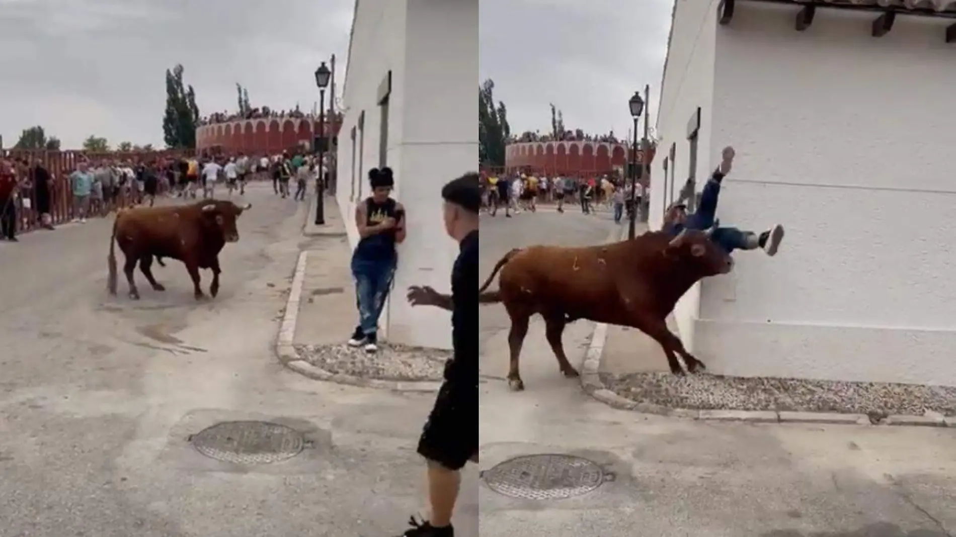 toro embiste a mujer